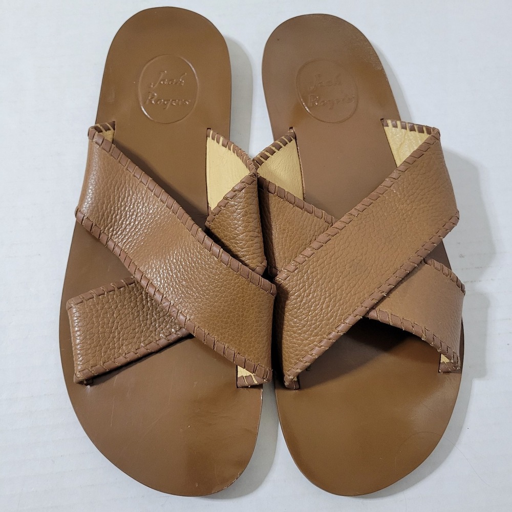 Jack Rogers Mens Sandals Slides 11 Kane Brown Leather Resort Beach Cruise